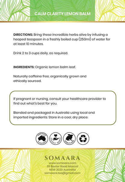 Calm Clarity Lemon Balm